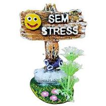 Enfeite ornamento para aquários placa sem stress rs-223