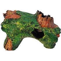 Enfeite Ornamento Para Aquários Tronco Oco Com Musgo