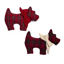 Enfeite p/ Árvore Decorativo Cachorro Natalino Kit c/ 2 pc Tok da Casa