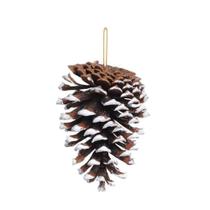 Enfeite p/ Pendurar Pinha de Natal c/ Detalhe Branco - Rizzo - Cromus Enfeite p/ Pendurar Pinha de Natal c/ Detalhe Branco - Rizzo - Cromus