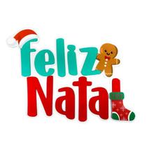 Enfeite Painel Feliz Natal Letreiro Biscoito Gorro - 01 unid
