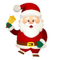Enfeite Painel Papai Noel com Sino Alto Relevo EVA - 01 unid - Não informado