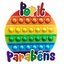 Enfeite Painel Pop It Parabéns 3D Aniversário - 01 unid