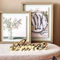 Enfeite Palavra Amor decorativa Mesa Rack Estante Porcelana