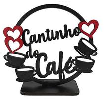 Enfeite Palavra de Mesa Cantinho do Café Com Arco Com Base 15,5X12,5cm Mdf