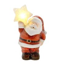 Enfeite Papai Noel com Luz 15cm Espressione Christmas