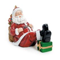 Enfeite Papai Noel Deitado Colorido 23cm para Decoração de Arvores estantes e Mesas de Natal