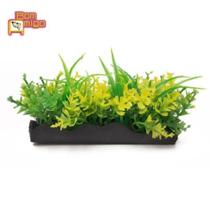 Enfeite para Aquário Alga Aquática Jardineira Amarillo - Bom Amigo