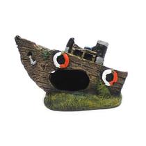 Enfeite para Aquário Barco Toca Fragata