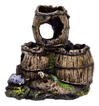 Enfeite Para Aquários Barril Triplo Toca de peixe Fragata Enfeite Para Aquários Barril Triplo Toca de peixe Fragata