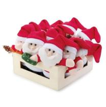 Enfeite para árvore de Natal papai noel branco preto e vermelho 1 peça 5x13x16cm