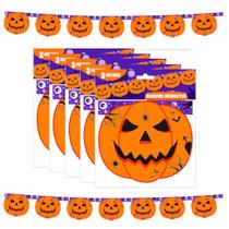 Enfeite para Festa de Halloween Bandeirinhas de Abóbora 15m Enfeite para Festa de Halloween Bandeirinhas de Abóbora 15m