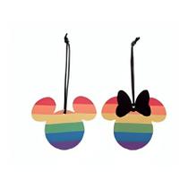 Enfeite para Pendurar - Mickey e Minnie Orelhas LGBT - 2 unidades - Cromus - Rizzo