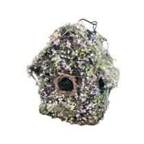 Enfeite para Pendurar Rústico - Casa de Passarinho de Folhas Coloridas - 27cm - 1 unidade - Cromus - Rizzo