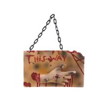 Enfeite para Porta Halloween - Placa Mão Decepada - 1 unidade - Cromus - Rizzo Enfeite para Porta Halloween - Placa Mão Decepada - 1 unidade - Cromus - Rizzo