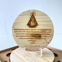 Enfeite Para Sala Quadro Decorativo de Madeira Pinos Nossa Senhora Aparecida