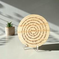 Enfeite Para Sala Quadro Decorativo Oração Pai Nosso Feito em Madeira Pinos