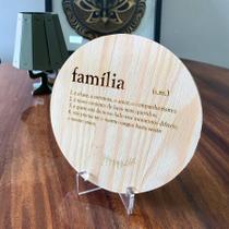 Enfeite Para Sala Quadro Decorativo Sala de Pinos Mensagem Família