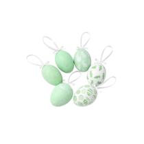 Enfeite Páscoa Ovos Decorativos Verde 6cm - 6 Unidades Enfeite Páscoa Ovos Decorativos Verde 6cm - 6 Unidades