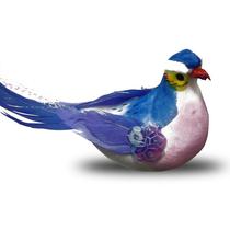 Enfeite Passarinhos kit com 36pçs de 12cm Penas Azul com Presilha para fixar na Decoração Enfeite Passarinhos kit com 36pçs de 12cm Penas Azul com Presilha para fixar na Decoração