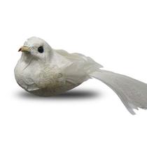 Enfeite Passarinhos kit com 36pçs de 12cm Penas Branco com Presilha para fixar na Decoração Enfeite Passarinhos kit com 36pçs de 12cm Penas Branco com Presilha para fixar na Decoração