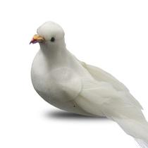 Enfeite Passarinhos kit com 36pçs de 12cm Penas Branco com Presilha para fixar na Decoração Enfeite Passarinhos kit com 36pçs de 12cm Penas Branco com Presilha para fixar na Decoração