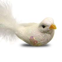 Enfeite Passarinhos kit com 36pçs de 8cm Glitter - Branco com Presilha para fixar na Decoração Enfeite Passarinhos kit com 36pçs de 8cm Glitter - Branco com Presilha para fixar na Decoração