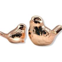 Enfeite Passaro de Porcelana 8cm Metalizado Enfeite Passaro de Porcelana 8cm Metalizado