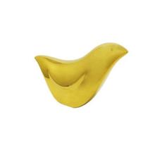 Enfeite Passaro Decorativo Ceramica Dourado Luxo