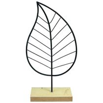 Enfeite Pena metal 12x6x24cm -L Hermitage