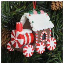 Enfeite Pendente Para árvore De Natal Trem Iluminado 9cm