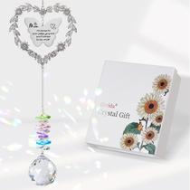 Enfeite pendurado Elivida Heart Crystal Suncatcher Gift Enfeite pendurado Elivida Heart Crystal Suncatcher Gift