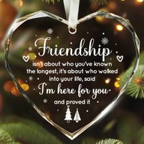 Enfeite pendurado em vidro SUCHAGIFT Friendship Bestie 8 cm