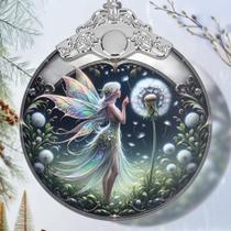 Enfeite pendurado Jocidea Dandelion Fairy Stined Glass