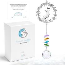 Enfeite pendurado Mardili Cat Memorial Rainbow Crystal Gift Enfeite pendurado Mardili Cat Memorial Rainbow Crystal Gift