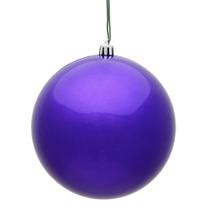 Enfeite pendurado Vickerman, 7,5 cm, roxo, pacote com 12