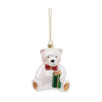 Enfeite Pendurar Natal Urso Polar Bco/vrd 10x8x7cm 1205484