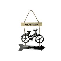 Enfeite Placa Decorativa de Mdf com Frase Bicicleta