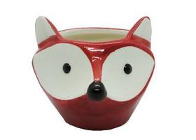 Enfeite Porta Joias Vaso Raposa De Porcelana 10x9x8cm