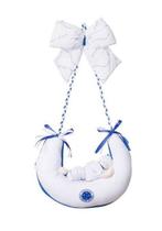 Enfeite Porta Maternidade Meia Lua Menino Cruzeiro