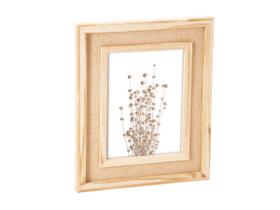 Enfeite Porta Retrato Memory Board 15x20 Parede Vertical Horizontal Mesa Família Mdf Com Rattan Sala Escritório