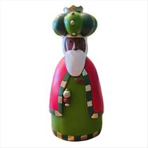 Enfeite Presépio Coleção Rei Mago Com Capa Xadrez Natal 20cm Enfeite Presépio Coleção Rei Mago Com Capa Xadrez Natal 20cm