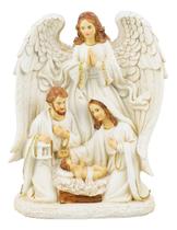 Enfeite Presépio Natal Natalino Anjo Da Guarda Branco 24.5cm