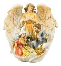 Enfeite Presépio Resina Natal Natalino Anjo Da Guarda 20cm Enfeite Presépio Resina Natal Natalino Anjo Da Guarda 20cm