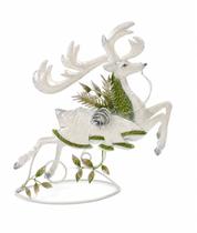 Enfeite Rena 35,5cm Decoração Natalina de Metal com Aplicação de Glitter e Madrepérola Enfeite Rena 35,5cm Decoração Natalina de Metal com Aplicação de Glitter e Madrepérola
