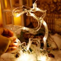 Enfeite rena natal led pendente vitrine janela natalino luz