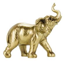 Enfeite Resina Decoração Rack Sala Elefante Dourado 19cm Enfeite Resina Decoração Rack Sala Elefante Dourado 19cm