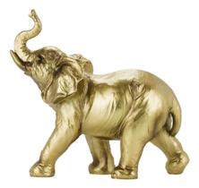 Enfeite Resina Decoração Rack Sala Elefante Dourado 24.5cm Enfeite Resina Decoração Rack Sala Elefante Dourado 24.5cm