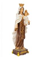 Enfeite Resina Imagem Nossa Senhora Do Carmo Grande 31 Cm