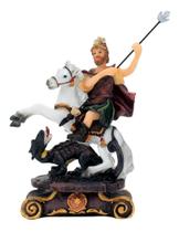 Enfeite Resina Imagem São Jorge Guerreiro Pequeno 13cm